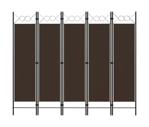 5 Paneeliga Ruumijagaja, Pruun, 200 X 180 Cm
