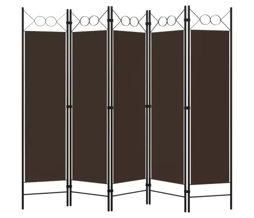 5 Paneeliga Ruumijagaja, Pruun, 200 X 180 Cm