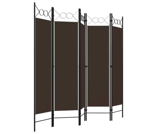 5 Paneeliga Ruumijagaja, Pruun, 200 X 180 Cm