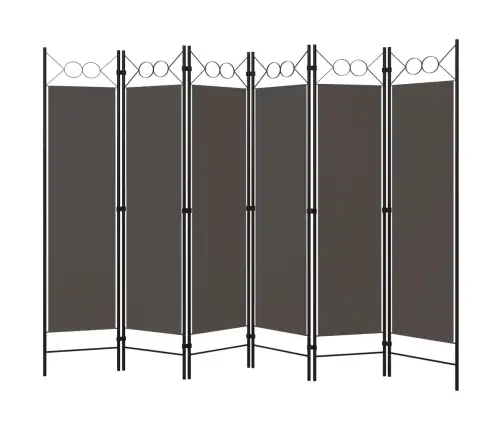 6-Paneļu Istabas Aizslietnis, Antracītpelēks, 240X180 Cm Vidaxl
