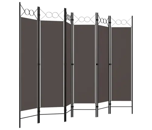 6-Paneļu Istabas Aizslietnis, Antracītpelēks, 240X180 Cm Vidaxl