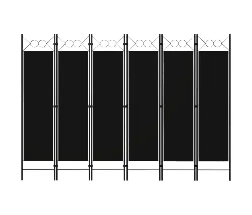 6-Paneļu Istabas Aizslietnis, Melns, 240X180 Cm Vidaxl