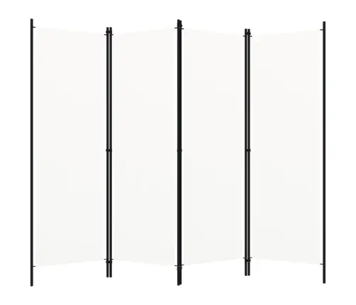 4-Paneļu Istabas Aizslietnis, Balts, 200X180 Cm  Vidaxl