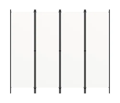 4-Paneļu Istabas Aizslietnis, Balts, 200X180 Cm  Vidaxl