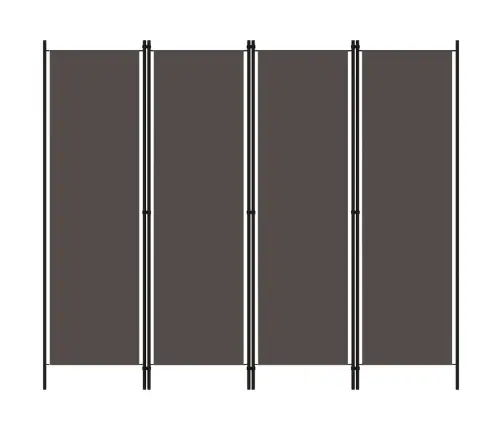 4-Paneļu Istabas Aizslietnis, Antracītpelēks, 200X180 Cm Vidaxl