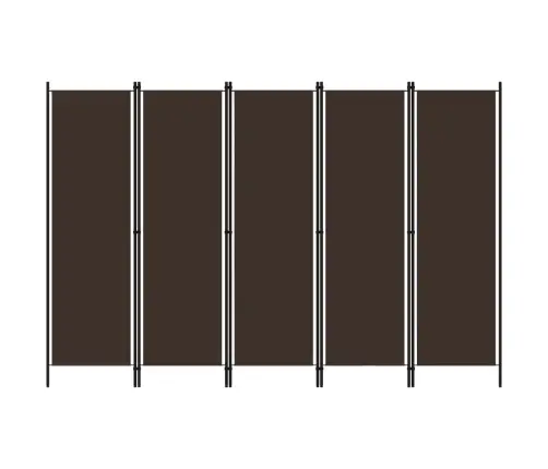 Kambario Pertvara, 5 Dalių, Rudos Spalvos, 250X180Cm