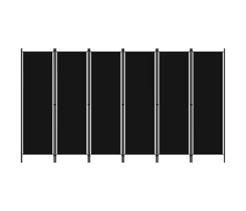 Kambario Pertvara, 6 Dalių, Juodos Spalvos, 300X180Cm
