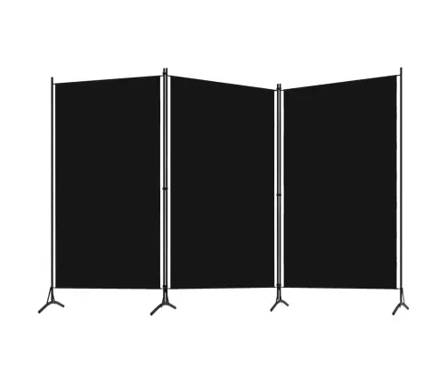 3-Paneļu Istabas Aizslietnis, Melns, 260X180 Cm  Vidaxl