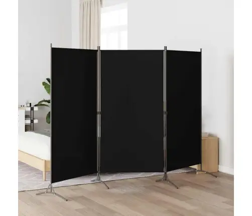 3 Paneeliga Ruumijagaja, Must, 260 X 180 Cm