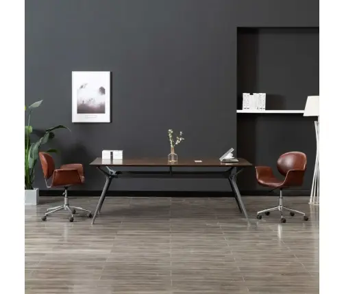 Grozāmi Virtuves Krēsli, 2 Gab., Brūna Mākslīgā Āda Vidaxl Grozāmi Virtuves Krēsli, 2 Gab., Brūna Mākslīgā Āda Vidaxl