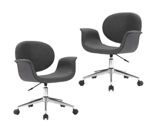 Pöörlevad Söögitoolid 2 Tk, Hall, Kangas