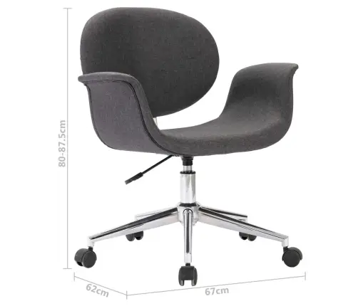 Pöörlevad Söögitoolid 2 Tk, Hall, Kangas