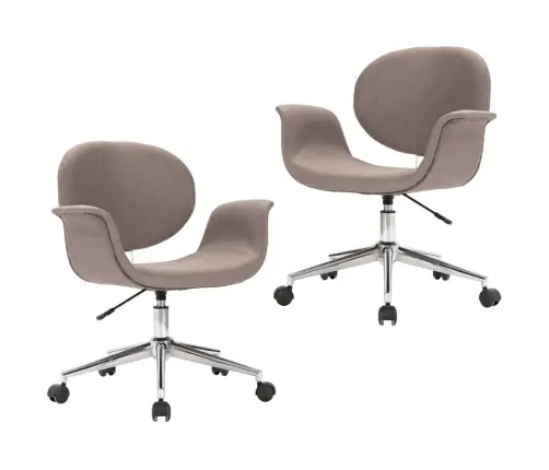 Pööratavad Söögitoolid 2 Tk, Pruunikashall, Kangas