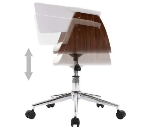 Grozāmi Virtuves Krēsli, 2 Gab., Balta Mākslīgā Āda Vidaxl