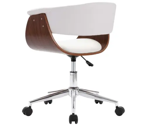 Grozāmi Virtuves Krēsli, 6 Gab., Balta Mākslīgā Āda Vidaxl