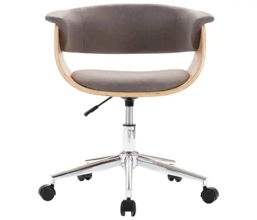 Grozāmi Virtuves Krēsli, 2 Gab., Pelēkbrūns Audums Vidaxl