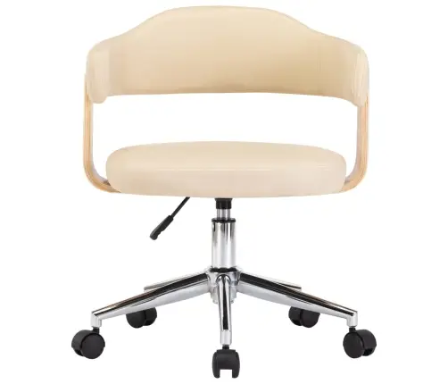 Pasukamos Valgomojo Kėdės, 4Vnt., Kreminės, Dirbtinė Oda