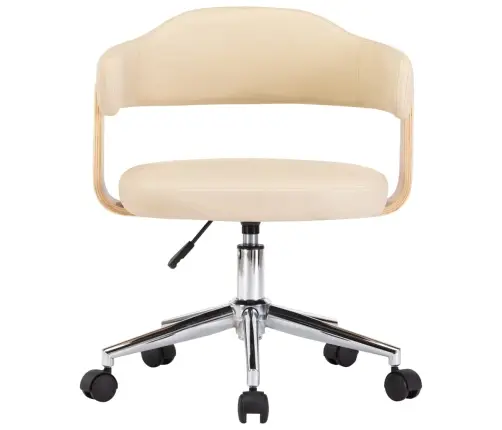 Grozāmi Virtuves Krēsli, 6 Gab., Krēmkrāsas Mākslīgā Āda Vidaxl Grozāmi Virtuves Krēsli, 6 Gab., Krēmkrāsas Mākslīgā Āda Vidaxl