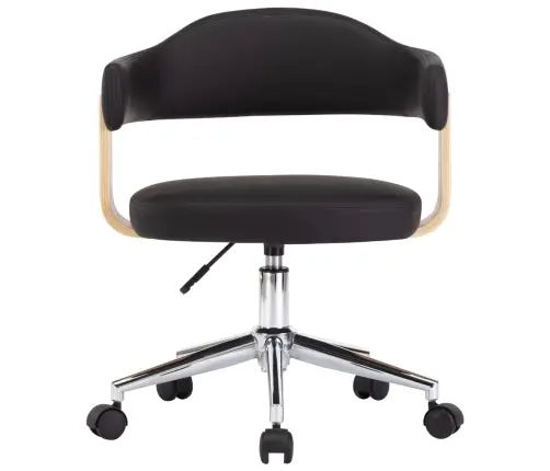 Grozāmi Virtuves Krēsli, 6 Gab., Melna Mākslīgā Āda Vidaxl