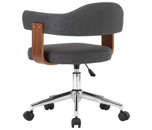 Pasukamos Valgomojo Kėdės, 4Vnt., Pilkos, Išlenkta Med. Ir Aud.