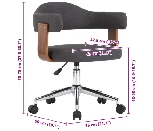 Pasukamos Valgomojo Kėdės, 4Vnt., Pilkos, Išlenkta Med. Ir Aud.