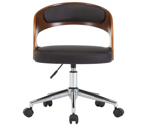 Grozāmi Virtuves Krēsli, 2 Gb., Liekts Koks, Melna Mākslīgā Āda Vidaxl Grozāmi Virtuves Krēsli, 2 Gb., Liekts Koks, Melna Mākslīgā Āda Vidaxl