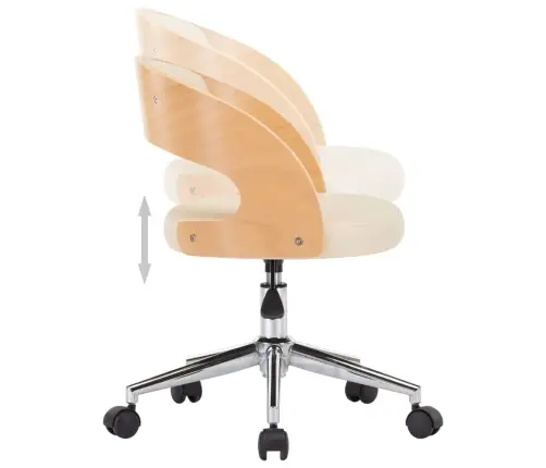 Grozāmi Virtuves Krēsli, 6 Gab., Liekts Koks Un Mākslīgā Āda Vidaxl