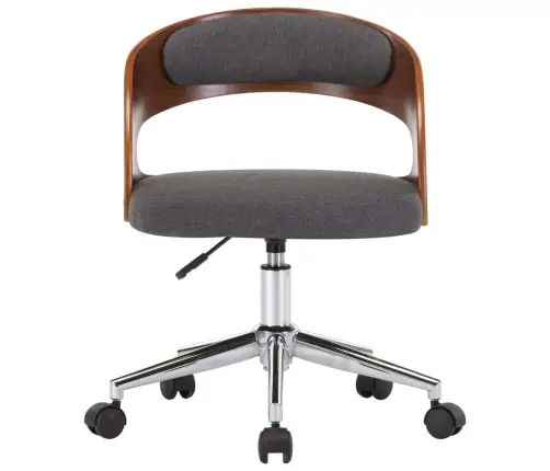 Pööratavad Söögitoolid 4 Tk, Tumehall, Painutatud Puit, Kangas