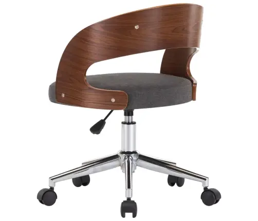 Pööratavad Söögitoolid 4 Tk, Tumehall, Painutatud Puit, Kangas