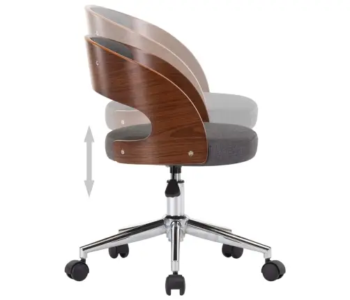 Pööratavad Söögitoolid 4 Tk, Tumehall, Painutatud Puit, Kangas