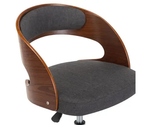 Pööratavad Söögitoolid 4 Tk, Tumehall, Painutatud Puit, Kangas