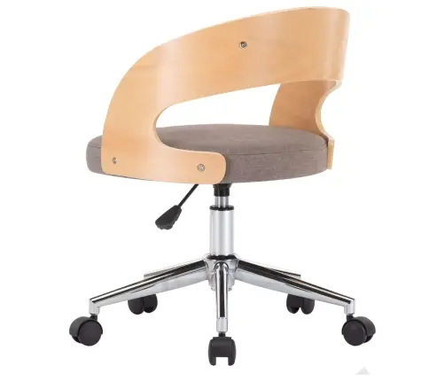 Söögitoolid 2 Tk, Pruunikashall, Painutatud Puit Ja Kangas