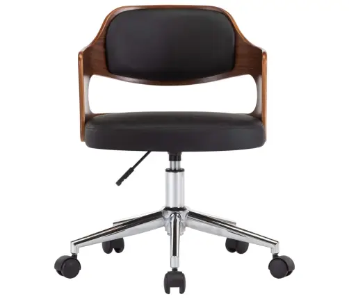 Valgomojo Kėdės, 2Vnt., Juodos, Mediena Ir Dirbtinė Oda