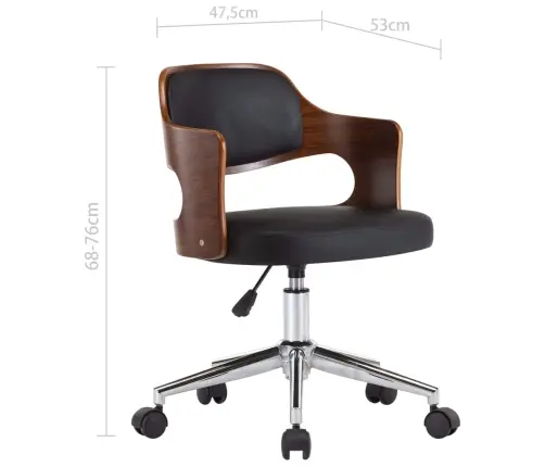 Valgomojo Kėdės, 2Vnt., Juodos, Mediena Ir Dirbtinė Oda