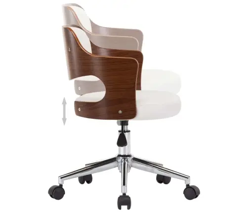 Grozāmi Virtuves Krēsli, 4 Gab., Liekts Koks Un Mākslīgā Āda Vidaxl