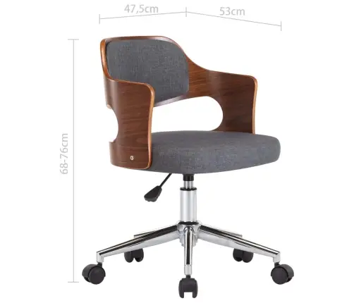 Pasukamos Valgomojo Kėdės, 2Vnt., Pilkos, Išlenkta Med. Ir Aud.