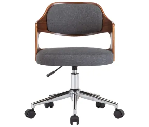 Grozāmi Virtuves Krēsli, 6 Gab., Izliekts Koks Un Audums Vidaxl