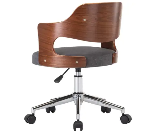 Grozāmi Virtuves Krēsli, 6 Gab., Izliekts Koks Un Audums Vidaxl