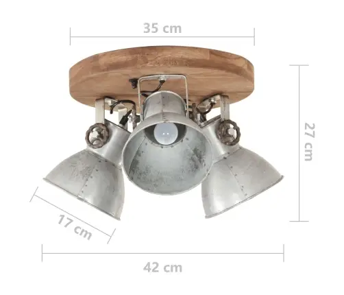 Tööstuslik Laelamp 25 W Hõbedane 42 X 27 Cm E27