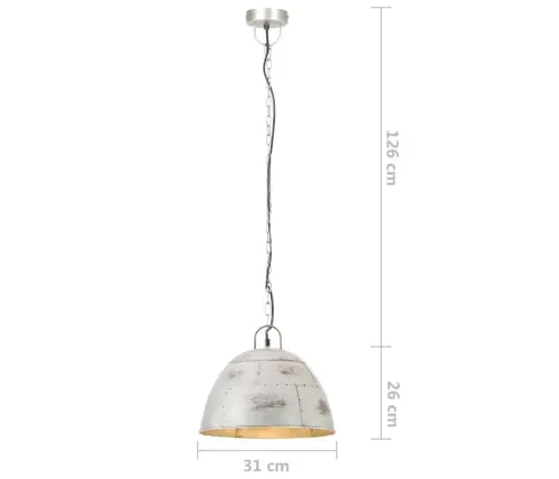 Pakabinamas Šviestuvas, Sidabrinis, 31cm 25W, Apskritas, E27