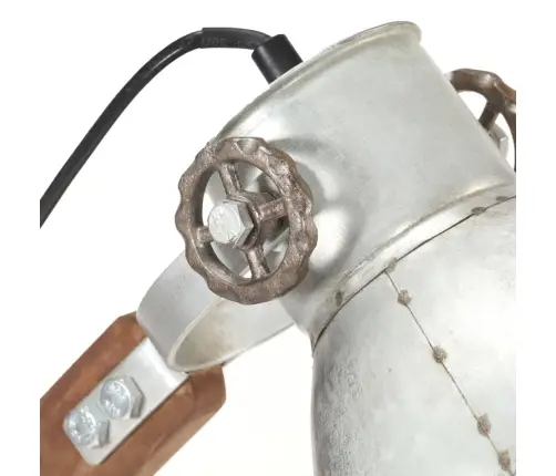 Rašomojo Stalo Lempa, Sidabrinė, 58X18X90cm Apskrita, E27