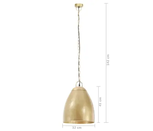 Griestu Lampa, Industriāls Dizains, Misiņa, 25 W, 32 Cm, E27 Vidaxl