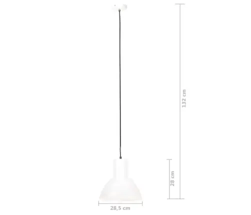 Pakabinamas Šviestuvas, Baltas, 28,5cm 25W, Apskritas, E27
