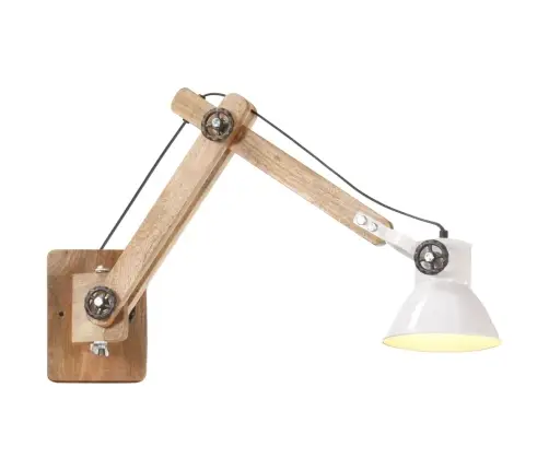 Sienas Lampa, Industriāls Stils, Balta, Apaļa, E27 Vidaxl