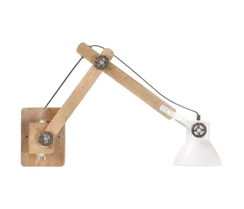 Sienas Lampa, Industriāls Stils, Balta, Apaļa, E27 Vidaxl