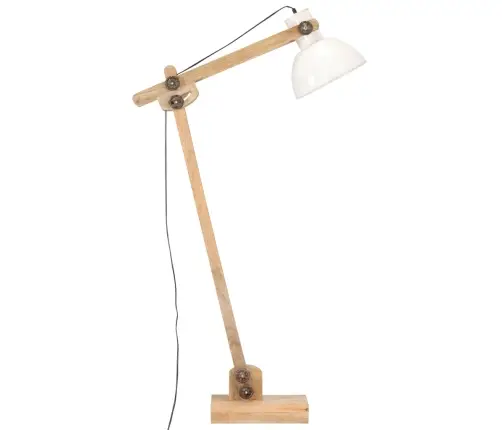 Grīdas Lampa, Balta, Mango Masīvkoks, E27 Vidaxl