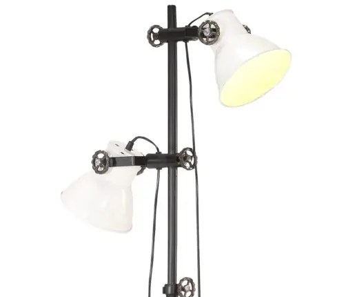 Toršeras Su 2 Šviestuvų Gaubtais, Baltos Spalvos, Ketus, E27