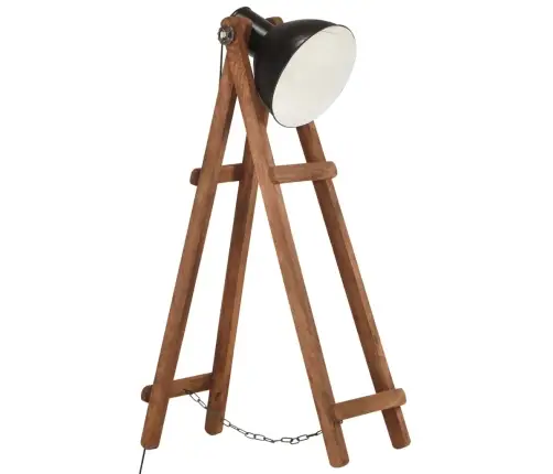 Grīdas Lampa, Melna, Mango Masīvkoks, E27 Vidaxl