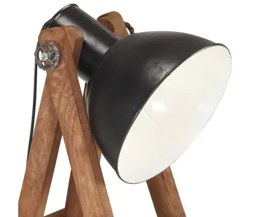 Grīdas Lampa, Melna, Mango Masīvkoks, E27 Vidaxl