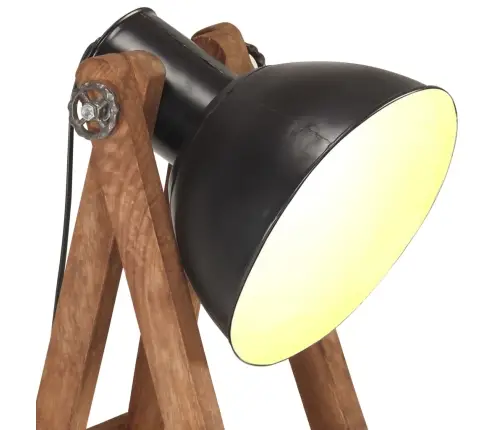 Grīdas Lampa, Melna, Mango Masīvkoks, E27 Vidaxl